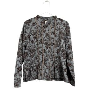 By J J jacket In paisley tapestry fabric size medium